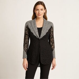 Nic + Zoe Black Lace Blazer